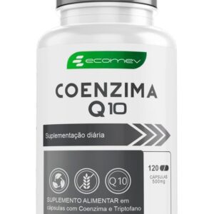 Coenzima Q10 + L Triptofano 500mg 100% Absorção 120Cápsulas Ecomev