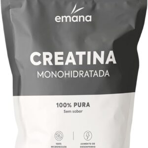 51ItnKbWSL._AC_SL1500_.jpg Emana Creatina Monohidratada 100% Pura Sem Sabor Micronizada - 300g