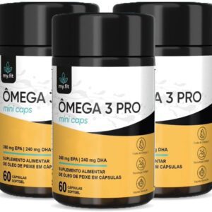 51P2i6SByPL._AC_SL1080_.jpg Kit 3x Ômega 3 Pro EPA/DHA, Não deixa Gosto - Versão Mini Cáps, Total 180 softgels