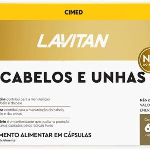Multivitamínico Lavitan Cabelos E Unhas Com 60 Cápsulas