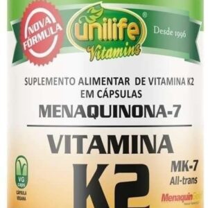 51EVF8go3FL._AC_SL1000_.jpg Vitamina K2 Mk7 130mcg Unilife Menaquinona 120 Cápsulas-radardasaude