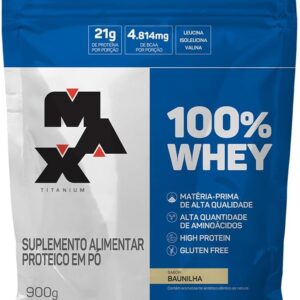 100% Whey Refil (900G) - Baunilha - Max Titanium