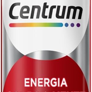 Centrum Energia, Corpo e Mente Multivitamínico com Cafeina, Vitamina B12 e Magnesio, 60 Cápsulas