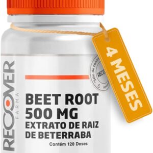 51PNXaLJn3L._AC_SL1200_.jpg Beet Root 500mg Extrato de Beterraba 120 Cápsulas - Recover Farma