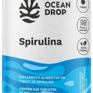51lAdXmbOL._AC_SL1080_.jpg Spirulina 240 Tabletes cada - Ocean Drop-radardasaude