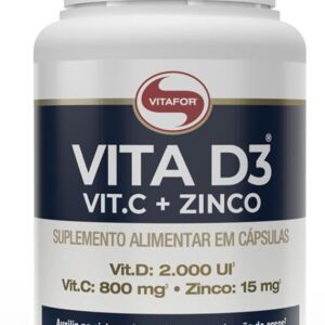 51njnfeVaXL._AC_SL1080_.jpg Vitafor - Vita D3 Vit.C + Zinco - 60 Cápsulas