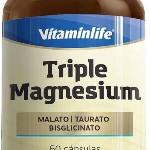 Vitaminlife Triple Magnesium 260Mg (Malato + Taurato + Bisglicinato) 60 Cáps