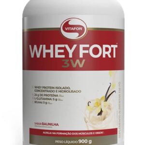 51rKEjgyJL._AC_SL1200_.jpg Vitafor - Whey Fort 3W - 900g - Baunilha