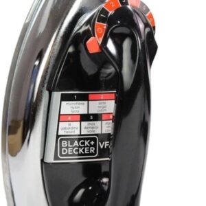 51zC3A6IGaL._AC_SL1000_.jpg BLACK+DECKER Ferro de Passar Roupa a Seco, Metálico Preto, Modelo VFA1110TM2, 110V-radardasaude