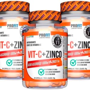 6112k4fYdwL._AC_SL1000_.jpg Kit 3x Vitamina C Vit C 1000mg Ácido Ascórbico - Profit Labs-radardasaude