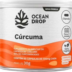 Cúrcuma padronizada Ocean Drop 95% - 60 cápsulas de 500mg-radardasaude