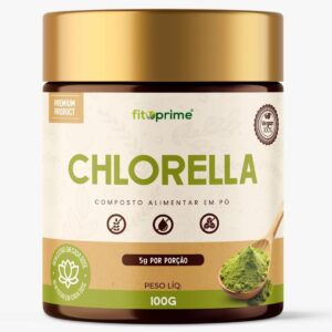 614ybVf8wKL._AC_SL1200_.jpg Chlorella 100% Pura em Pó 100g Fitoprime-radardasaude