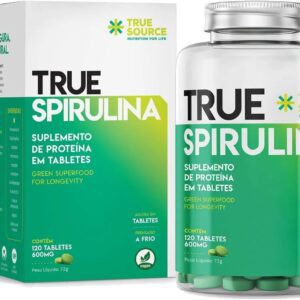 61E8bxAZt0L._AC_SL1200_.jpg True Spirulina 600Mg - 120 Tabletes - True Source, True Source-radardasaude