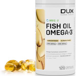 61HXvirpejL._AC_SL1500_.jpg Dux Nutrition Ômega 3 Premium | 660mg EPA + 440mg DHA - 120 Cápsulas (Embalagem Pode Variar)