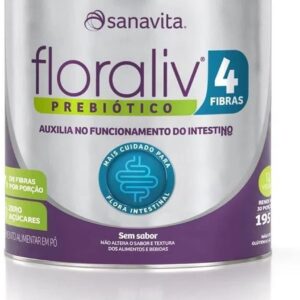 61JQcSxtQEL._AC_SL1200_.jpg Sanavita Floraliv - Blend de Fibras para Saúde Intestinal - 195g