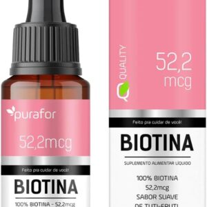 61LxQPY3eZL._AC_SL1200_.jpg Biotina em Gotas 30ml 52,2mcg - Suplemento Alimentar - Cabelo e Pele - Vitamina B7 100% Pura-radardasaude