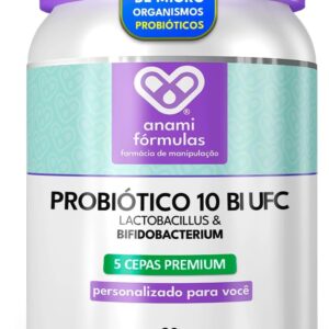 Probiótico 5 Cepas Premium (Lactobacillus e Bifidobacterium) Probiótico Intestinal 10 bilhões UFC 30 Cápsulas-radardasaude