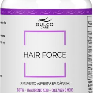 Hair Force - Cabelo, Pele e Unhas - Biotina Alto Teor, Colágeno, Vitaminas e Minerais Essenciais - 60 Cápsulas, Suplemento Alimentar GULCO CARE-radardasaude