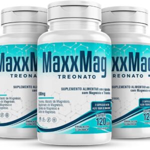 3 Maxxmag 5 Magnésio Treonato Dimalato Quelato Cloreto Óxido-radardasaude