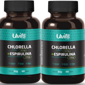 2x Clorella e Spirulina Total 120 Caplets - Uvits-radardasaude