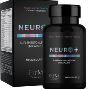 Neuro+ 60 Capsulas ELLYM NUTRITION Nootropicos Multivitaminico Foco Cafeina Magnesio Triptofano Taurina B12 Tirosina