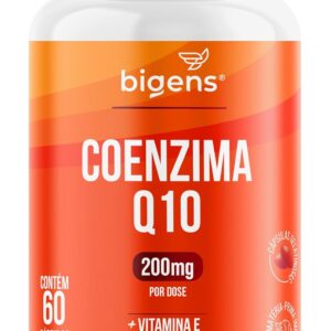 Coenzima Q10 200mg com vitamina E 10mg, alta concentração, 60 cápsulas, Biogens (Unidade)