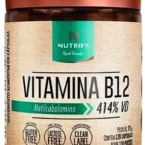 Vitamina b12 metilcobalamina 414% 120 caps nutrify-radardasaude