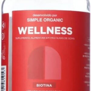 Gummy Biotina Vegana Aroma de Morango Simple Organic-radardasaude
