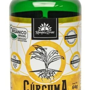 Cápsulas de Cúrcuma Orgânica Kampo de Ervas 90 Caps de 600mg-radardasaude