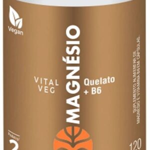 51nE110rqGL._AC_SL1200_.jpg Vital Atman Vital Veg Magnésio Quelato + Vitamina B6-120 Cápsulas-radardasaude