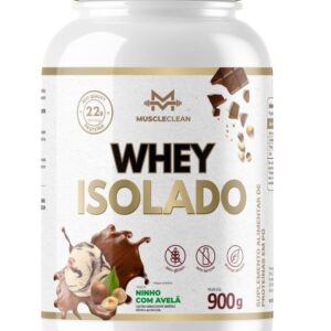 Whey Isolado Muscle Clean Zero Lactose - 900g (Pote, Ninho com Avelã)-radardasaude