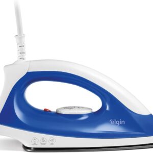 51oNkPt9dqL._AC_SL1500_.jpg Ferro de Passar a Seco Iron Force Elgin Super Leve Branco e Azul Base Antiaderente 110V-radardasaude