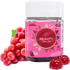 Gummy Hair Beauty Cabelo e Pele 60 gomas Biotina, Silício, Selênio, Cromo Sunflower-radardasaude