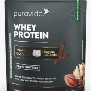 61K-nypiQhL._AC_SL1500_.jpg Whey Protein Isolado Puravida Chocolate Língua de Gato 450g-radardasaude