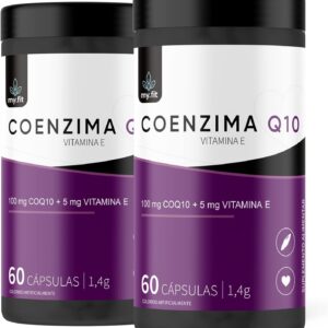 61Qyje-kHmL._AC_SL1500_.jpg Kit 2x COQ-10 100mg por Softgel, Total 120 Doses - Fórmula Sinérgica com Vitamina E