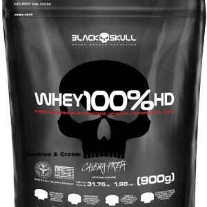 Whey 100% Hd - 900G Refil Cookies e Cream, Black Skull