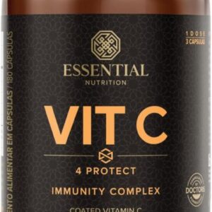 Vitamina C - Vit C 4 Protect 180 Cápsulas - Essential Nutrition-radardasaude