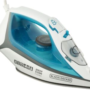 71NxFQ-edkL._AC_SL1500_.jpg BLACK+DECKER Ferro de Passar Roupa, com Vaporizador, Base Antiaderente, Azul e Branco, Modelo FX3060, 110V-radardasaude