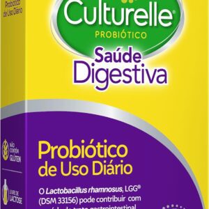 71TDRNhzBwL._AC_SL1500_.jpg Culturelle Probiótico Saúde Digestiva, Suplemento Alimentar Diário, Com Lactobacilos, Sem Glúten, Sem Lactose, 30 Cápsulas