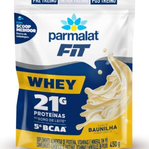Whey Protein Concentrado Baunilha Parmalat Fit 450g-radardasaude