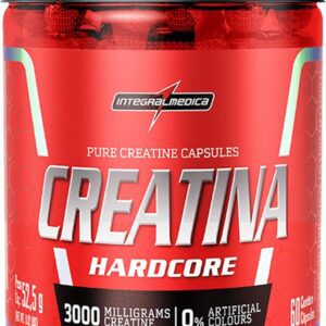 Integralmedica - Creatina em Cápsulas Hardcore - 100% Pura e Monohidratada - 60 Cápsulas