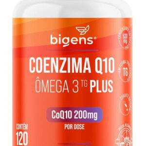 Coenzima Q10 200mg + Ômega 3 TG Plus + Vitamina E 120 Cápsulas Bigens (Unidade)-radardasaude