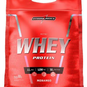 81LhrjkRdL._AC_SL1500_.jpg Integralmedica - Hipercalórico - NutriWhey Protein Morango- Pouch 900g - Fonte de Proteínas e Carboidratos - Suplemento Alimentar, Ganho Muscular e Recuperação Pós-Treino - Super Mass Gainer
