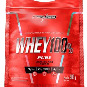 81QG-1zOmL._AC_SL1500_.jpg Integralmédica - Whey Protein Concentrado Cookies and Cream 100% Pure - 21g de Proteína por Scoop, Suplementação Alimentar Pós-Treino, Fórmula Enriquecida com BCAAs - Pouch 900g-radardasaude
