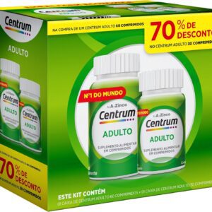 Centrum Adulto Multivitaminico Diário Adulto de A a Z, com Magnesio e Vitamina D, Leve 90 Comprimidos e Pague 60-radardasaude