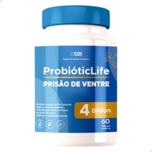 Probiotics Life - Probioticos Prisão de ventre 60 Cáps Retenção fecal Dificuldade de evacuação Cólicas intestinais Intestino lento Constipação intestinal-radardasaude