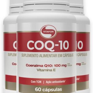 Kit 3 Coenzima Q10 100mg Vitafor 60 Cápsulas