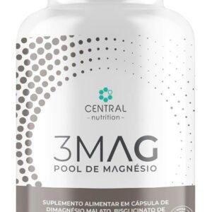 Central Nutrition, 3MAG - POOL de Magnesio Dimalato Central Nutrition Pote com 90 cápsulas-radardasaude
