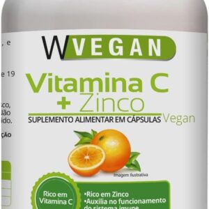 W Vegan Vitamina C 500Mg + Zinco 60 Capsulas Wvegan Vegano