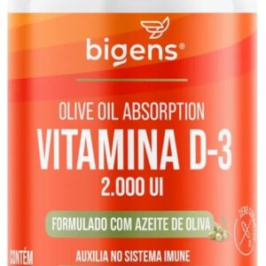 Vitamina D3 2000ui Óleo de Oliva - 120 Cápsulas - Bigens-radardasaude